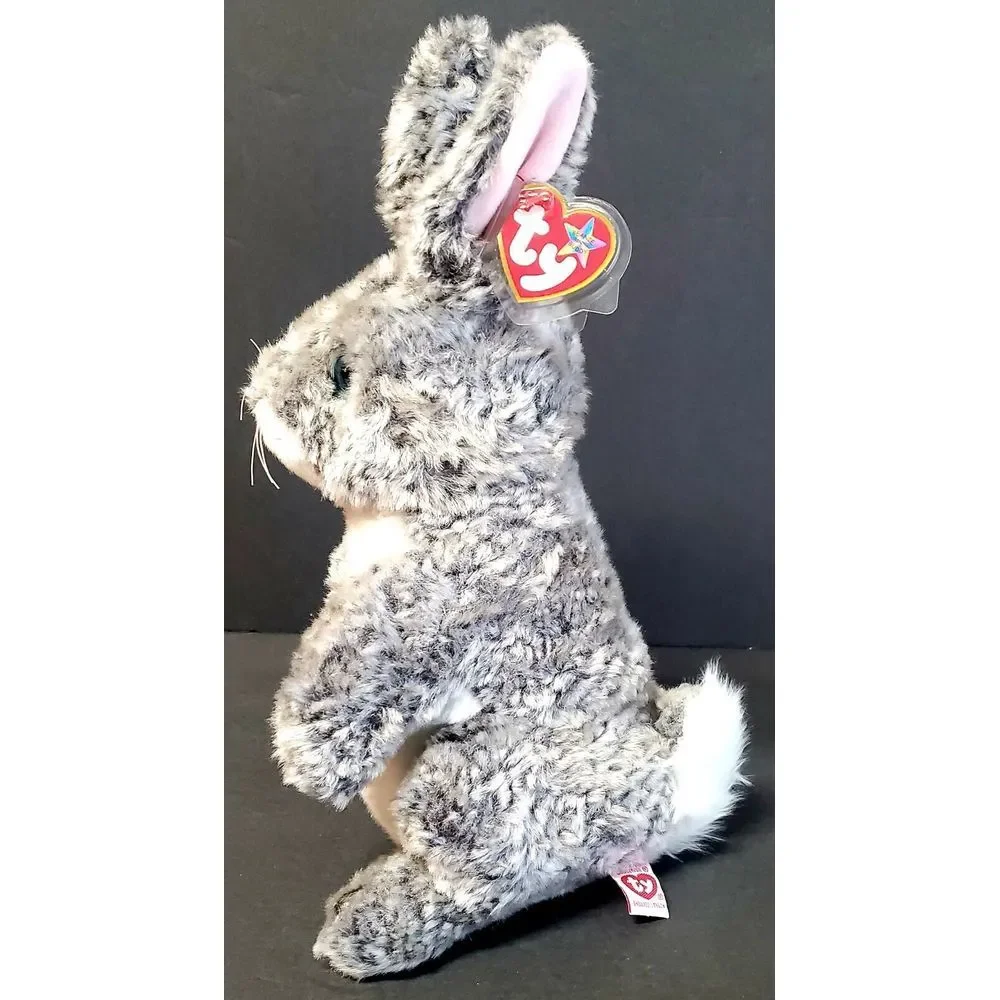 Vintage 2001 TY Hopper the Rabbit Beanie Buddies Super Soft Stuffed Plush NWT